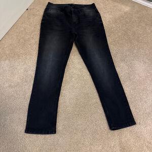 Men's Kenneth Cole Straight Tapered Jeans Waist 34 Black